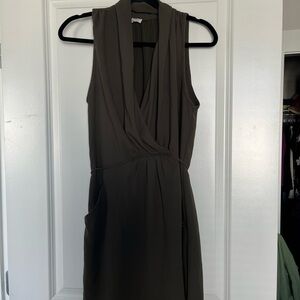 Aritzia Sleeveless Mini Dress in Dark Olive